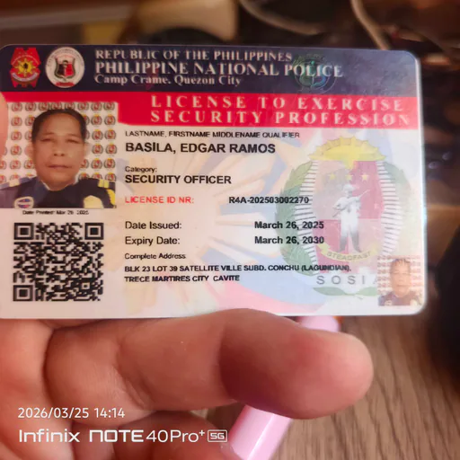 Edgar R. — Senior Law Enforcement Officer from Philippines