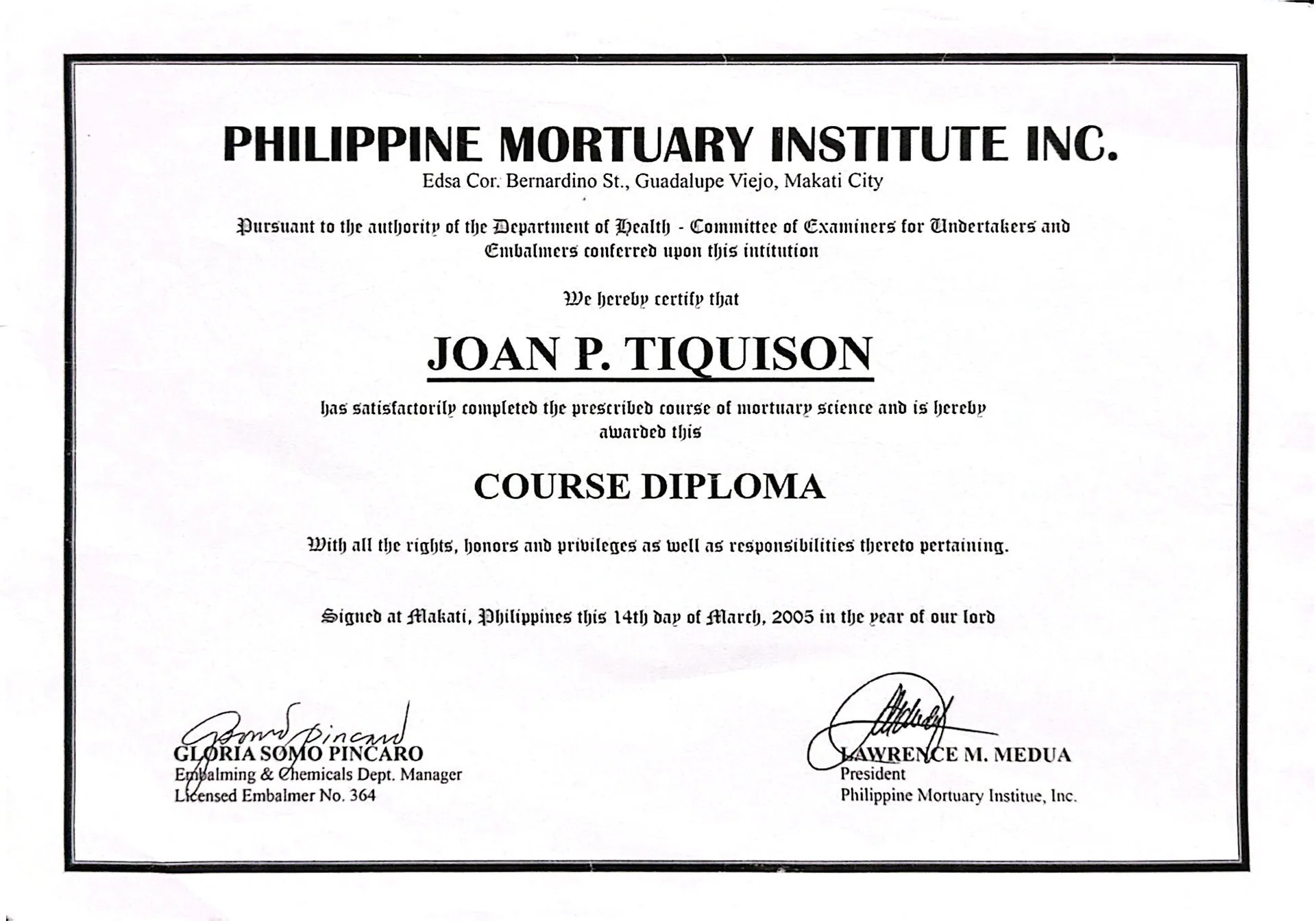 Portfolio item of TIQUISON J.